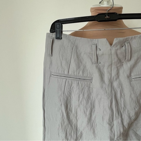 Even If EI Nora Chino Wool Cotton Blend High Rise Gray Trouser Pants NWT 42/6 - Picture 4 of 9